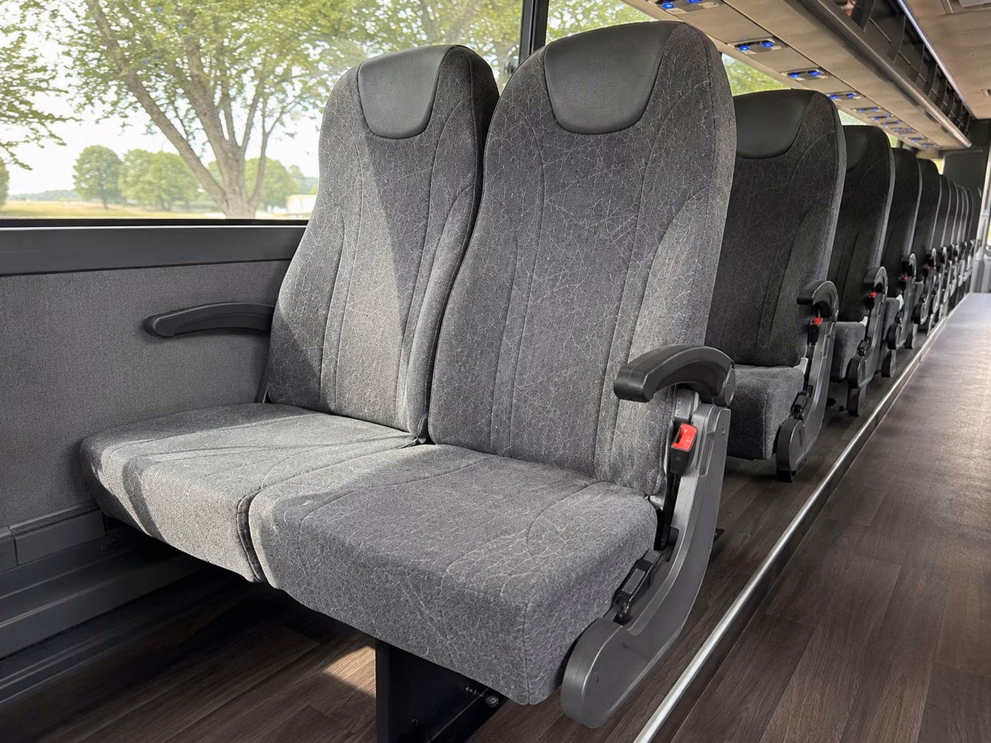 santa rosa charter bus rental interior