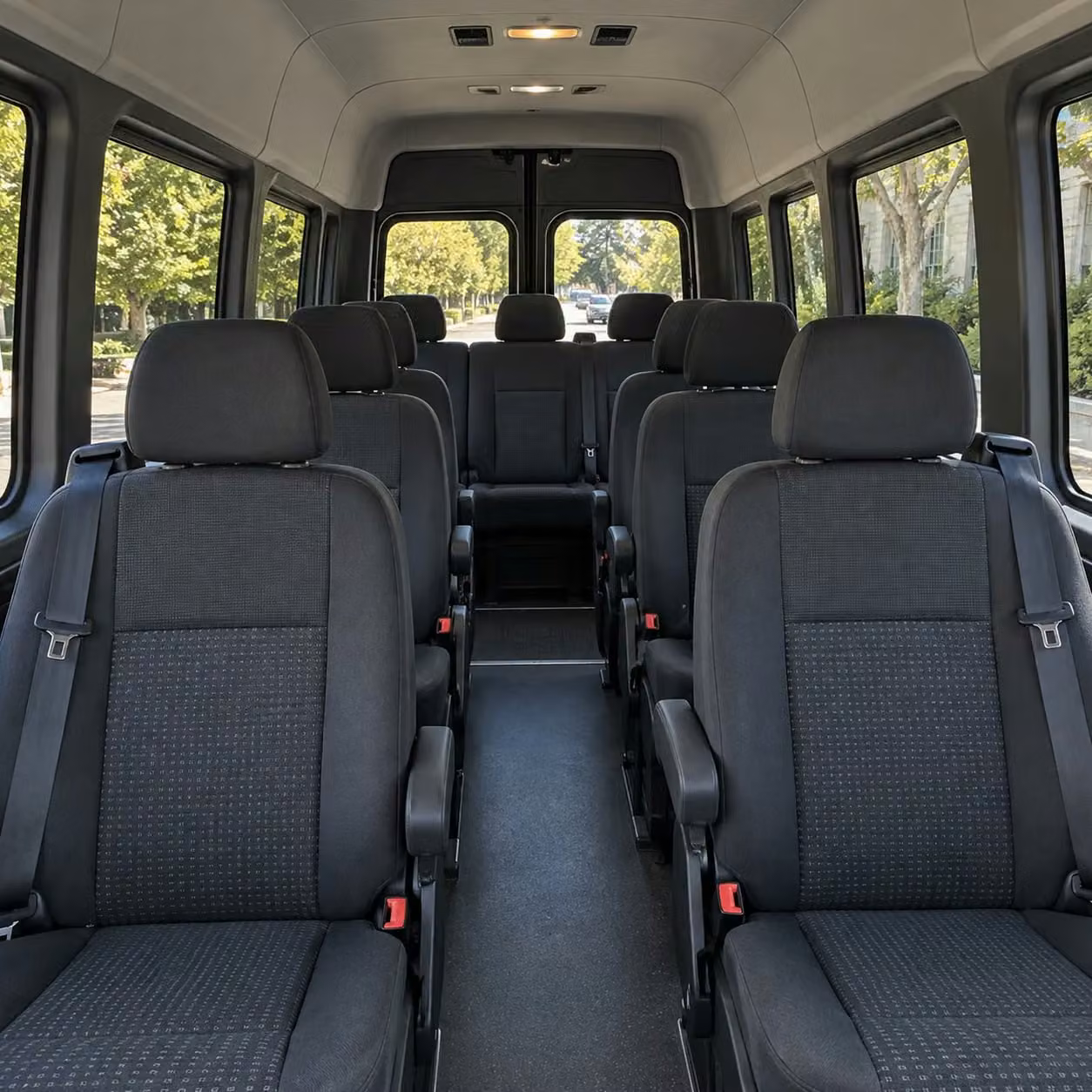 sprinter van with driver inside